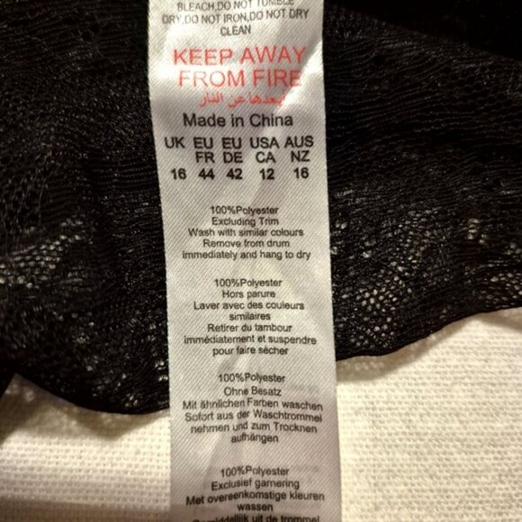 PRETTYLITTLETHING women's size 12 black satin mix thick strap corset New - Picture 8 of 9